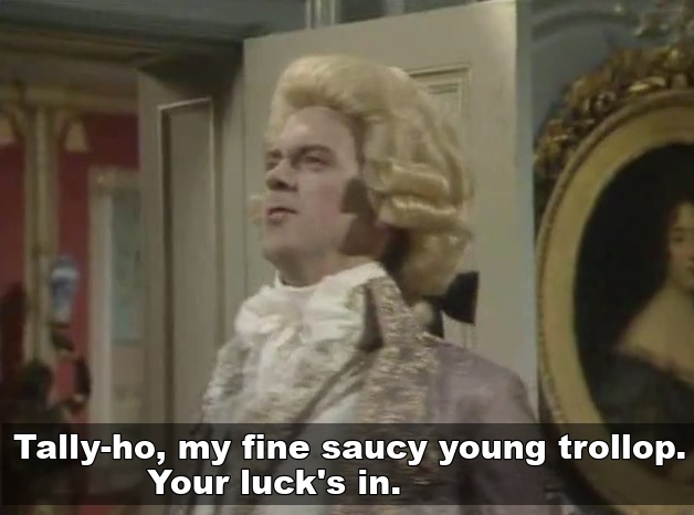 Prince George played by Hugh Laurie in Blackadder