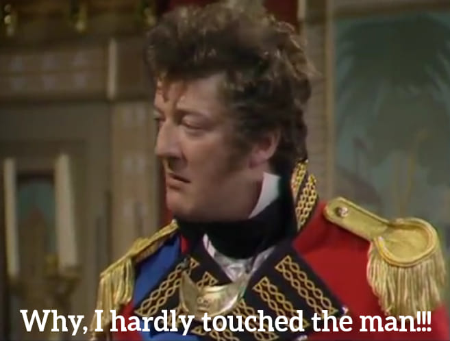 Why I hardly touched the man - Stephen Fry in Blackadder Series 3